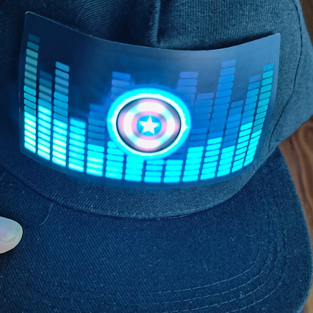 LED Music/Sound Activated UNISEX Hat, clubwear, resort, sports, party, bar, NITE